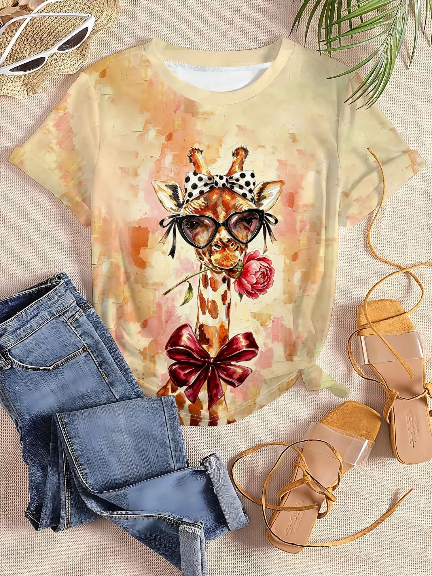تي شيرت نسائي بطبعة زهرة الزرا - مراجعة Summer Rose Clothing وسعره