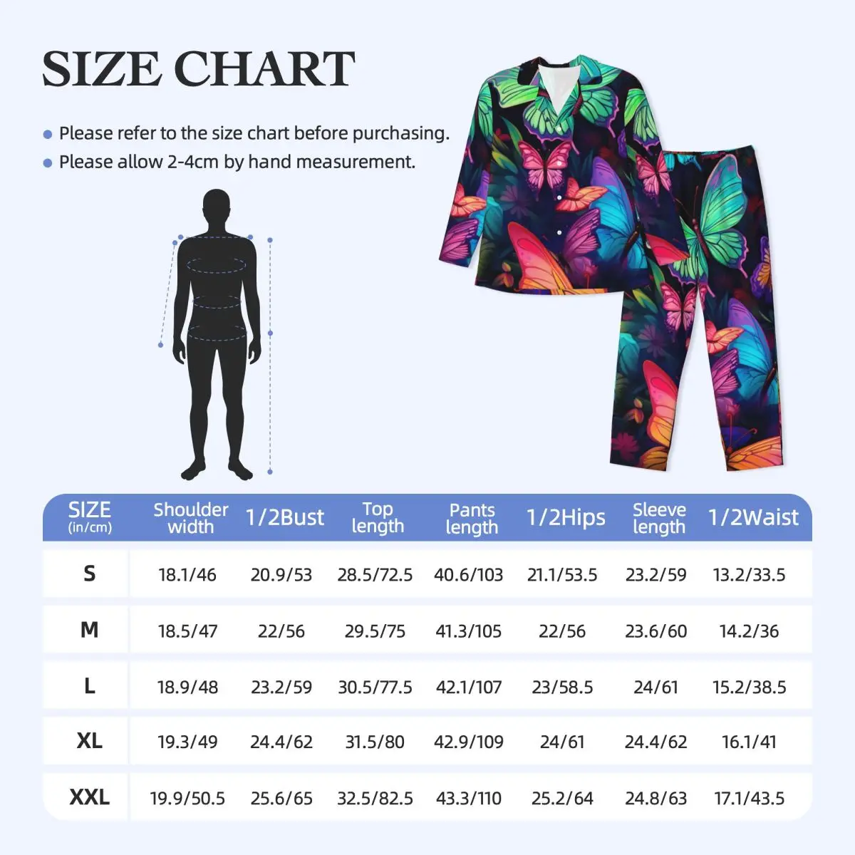 Pyjamas papillons volants pour hommes, vêtements de nuit confortables pour chambre à coucher, ensemble 2 pièces décontracté, surdimensionné, graphique, automne