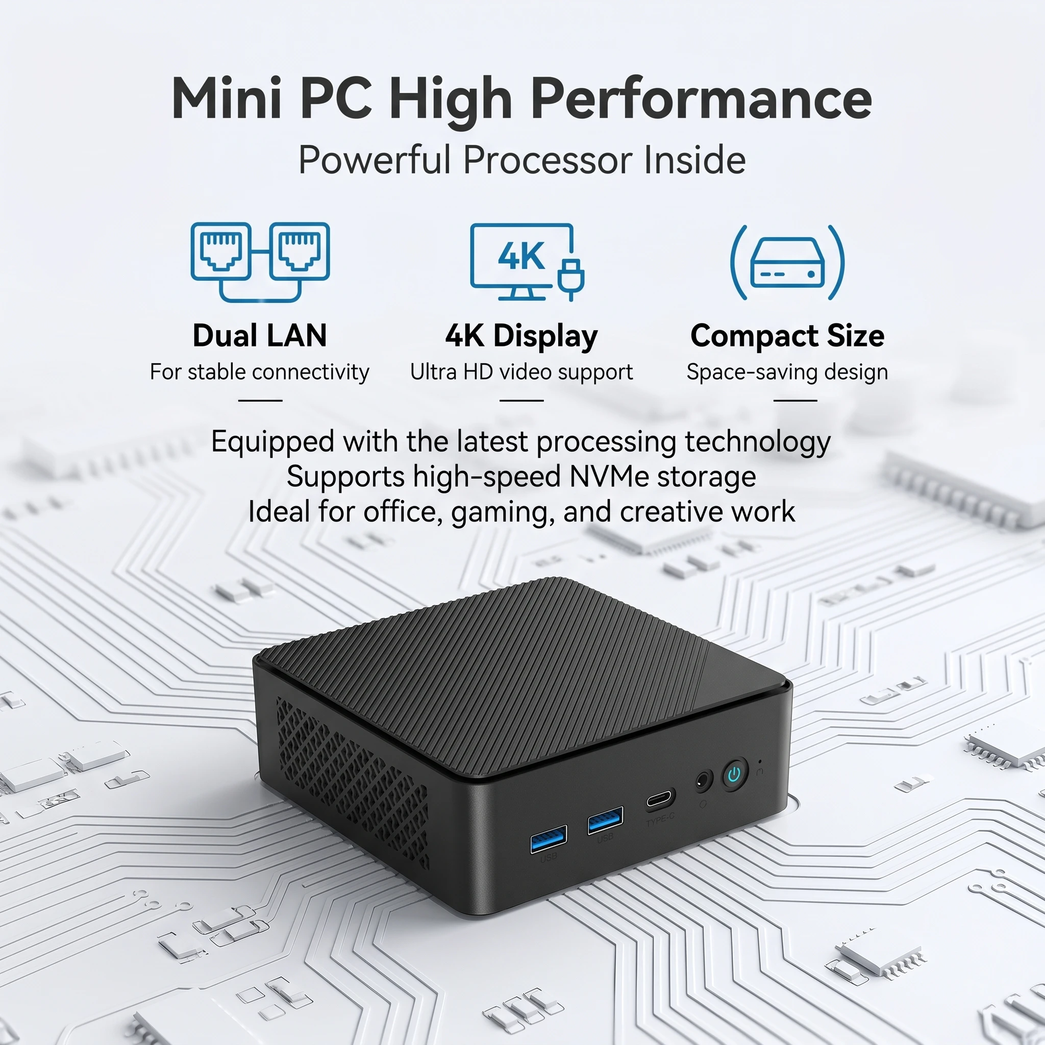 NEW Mini PC AMD Ryzen 5 3500U 32GB RAM 2TB SSD Desktop Gaming