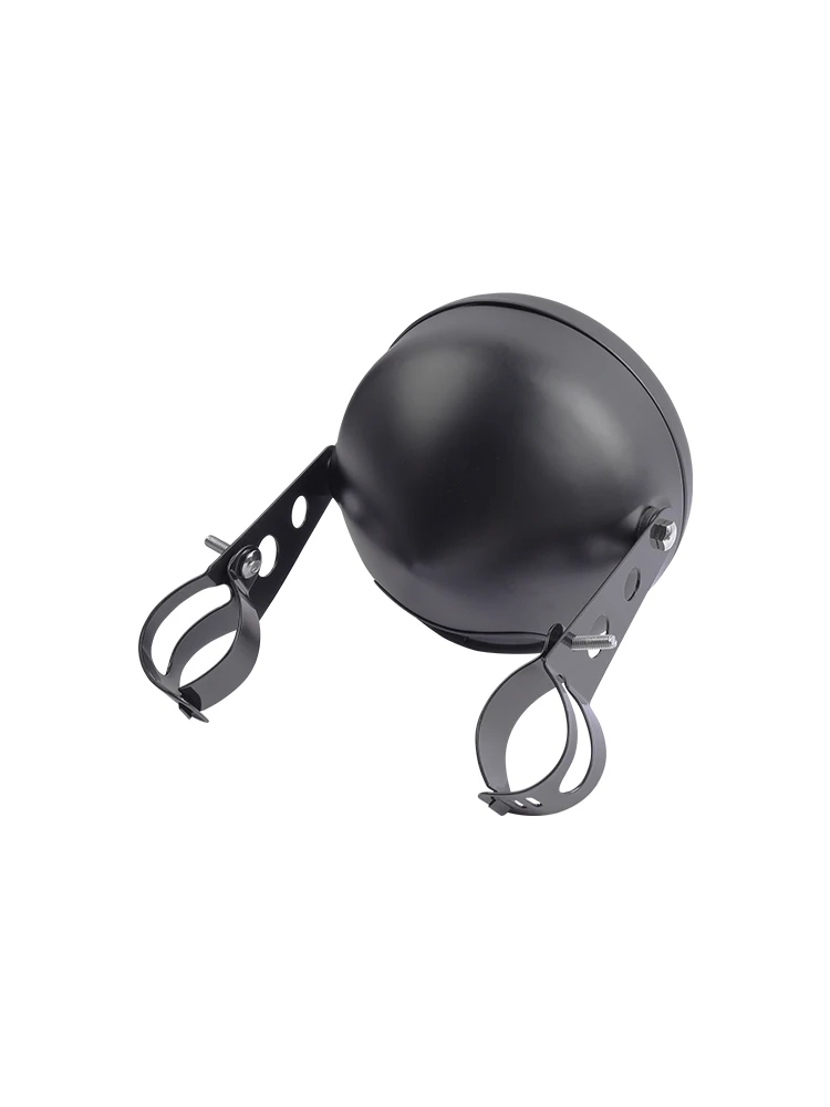 5.75 inch Black Round Motorcycle 5 3/4