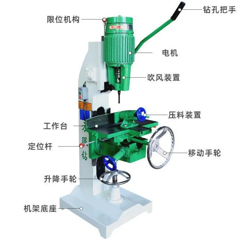 Numerical control high speed precision drilling machine Home improvement plate square hole drilling machine