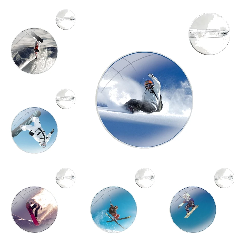 Pin Icons Brooch Jewelry Accessories Sports Snowboarding