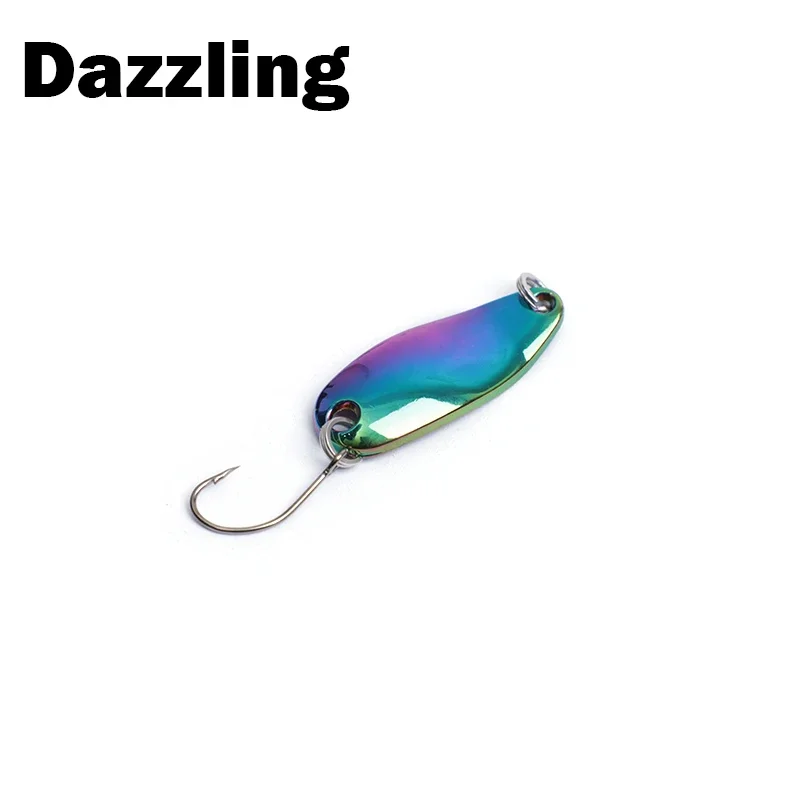 OUTKIT 1 Stück Forellen-/Bassköder, Spoonbait, Spinner, Löffel, Spule, künstlicher/harter Köder, Pailletten für Karpfen-Angelgerät/Wobbler