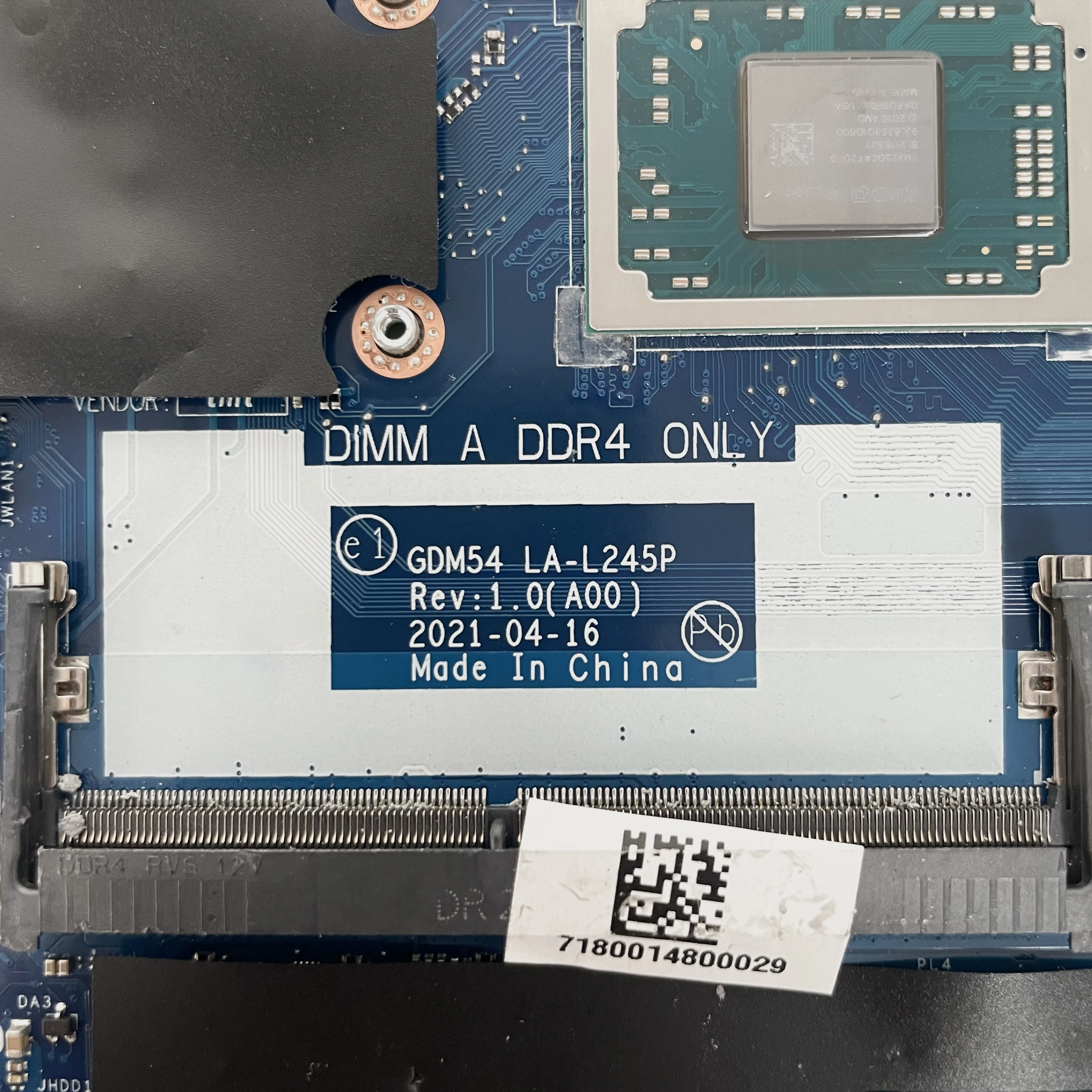 Imagem -06 - Placa-mãe Gdm54 La-l245p para Dell Inspiron 15 3515 Cpu r3 r5 r7 Uma 100 Testado