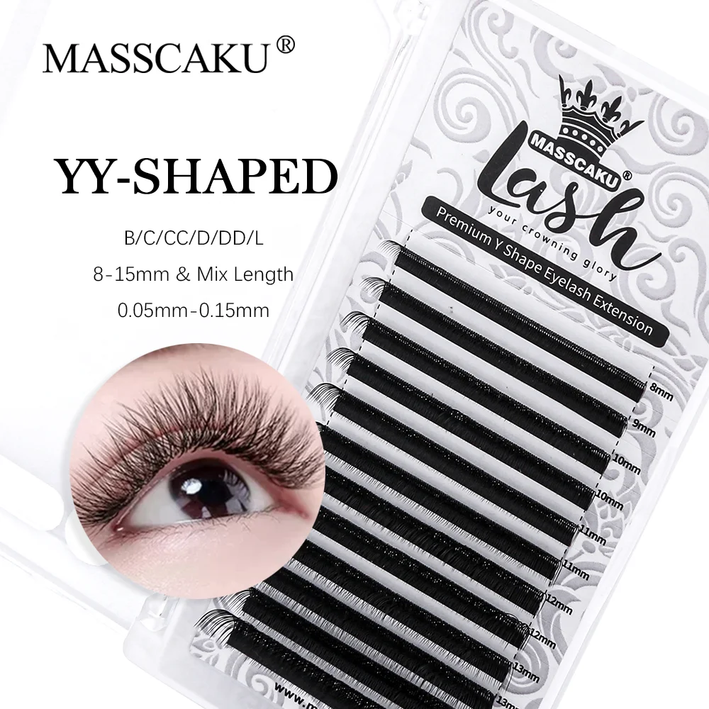 

Free sample 12 rows YY lashes extension 8-15mm faux mink eyelashes extension makeup mesh false eyelash individual for beauty