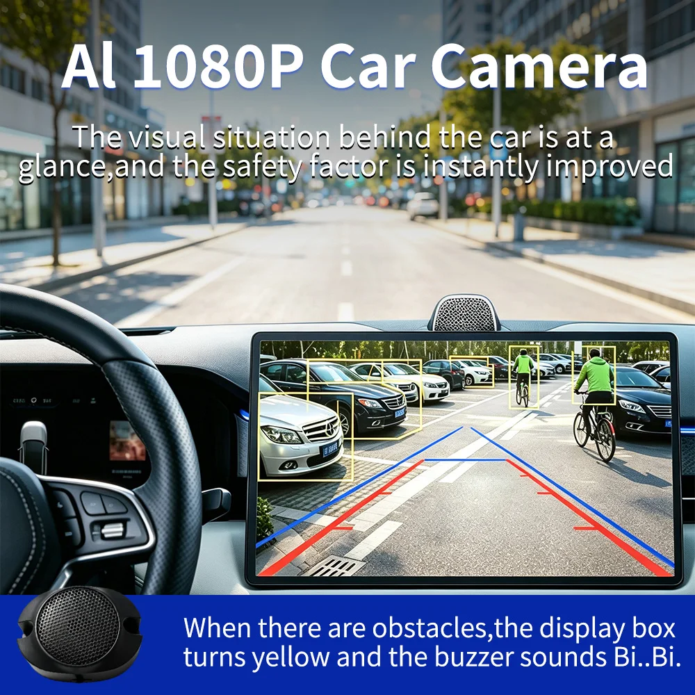 2MP 1080P Fisheye Lens Rear View Blind Spot Detection IP68 Waterproof 150° Driving Recorder 3D WDR Car Backup Reversing Camera