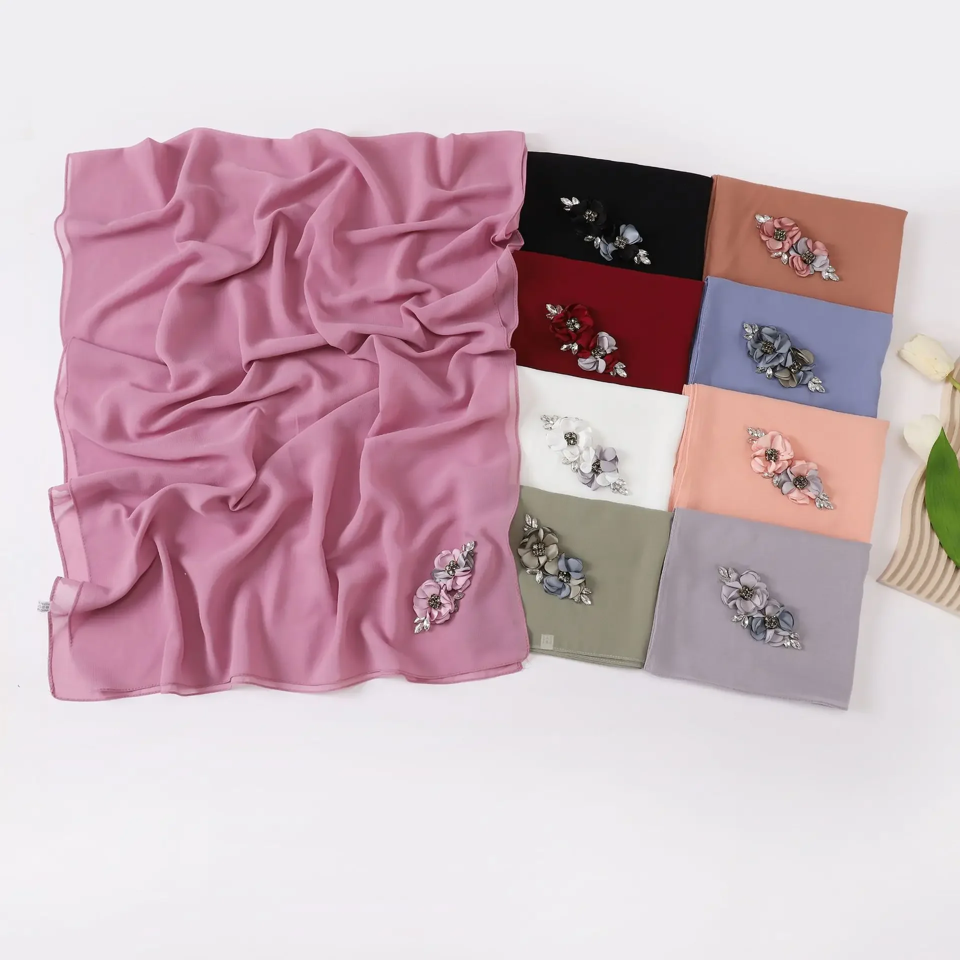 Muslimischer Hijab-Turban für Damen, islamische Stolen, langer Schal, hochwertige Schals, Kopfwickel, Tücher, Bandanas, Bufanda, Foulard, Turbante