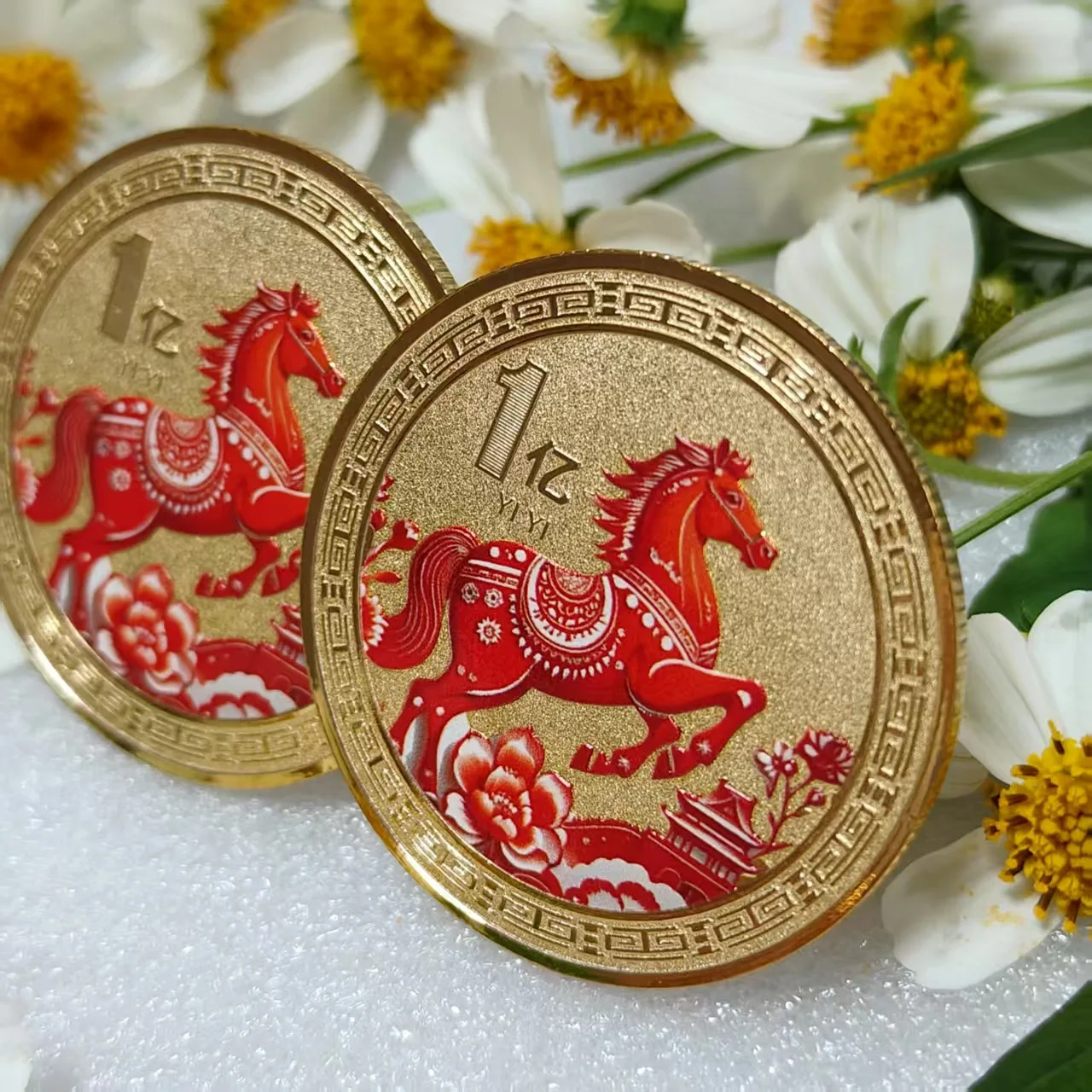 1/5Pcs 2026 Horse Year Chinese Coins Lucky Animal Horse Commemorative Metal Souvenir Collection Coins New Year Gift