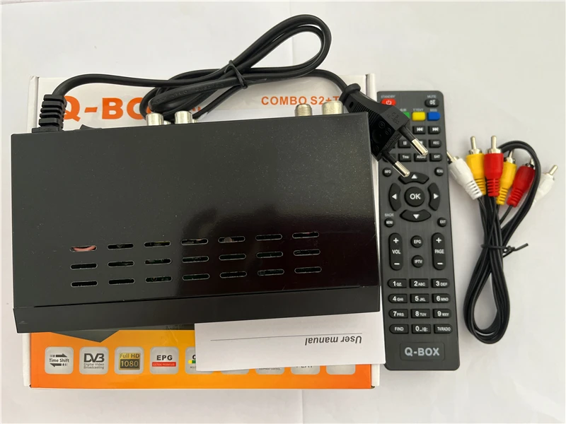 Zimbabwe Mozambique DVB-T2 DVB-S2 Combo Q-BOX Plus Satellite TV Receiver H.264 MPEG 4 DIGITAL TV Decoder 1080P Set Top Box