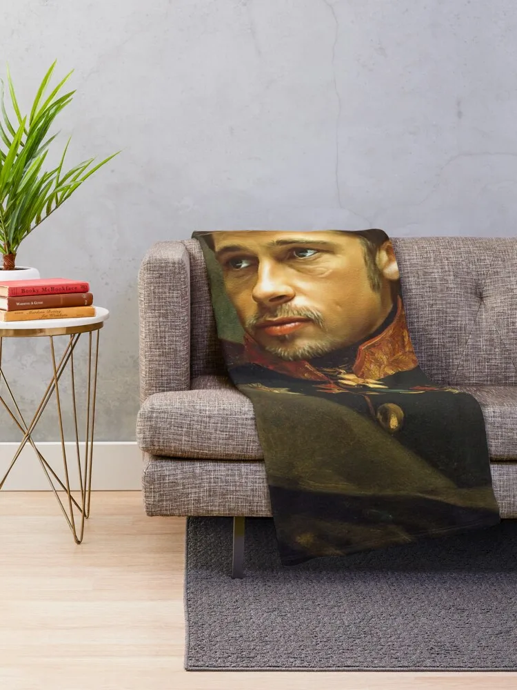 Brad Pitt - replaceface Throw Blanket For Sofa Blankets For Bed