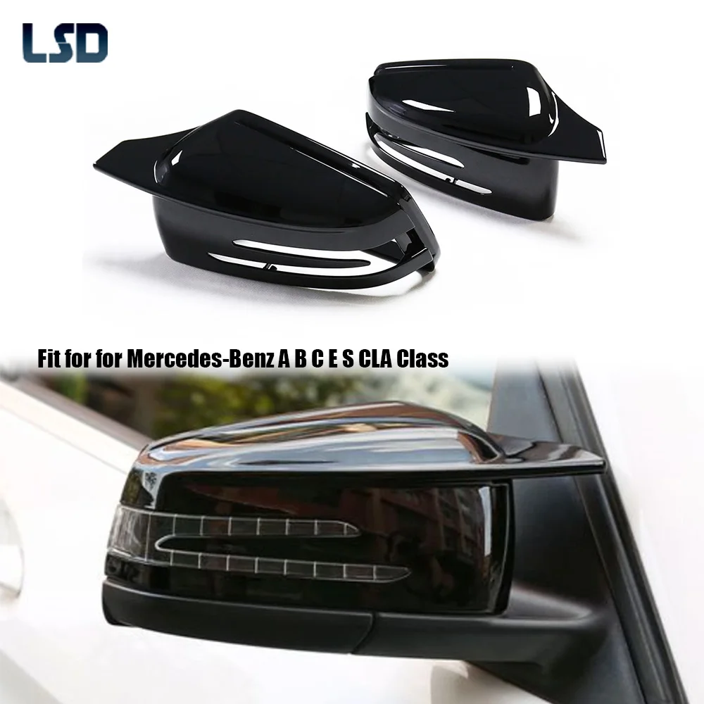 

M look For Mercedes Benz 2007+ A B C E S CLA Class Real Carbon Rearview Mirror Cover W176 W204 W207 W221 X204 W218 W117 Replace