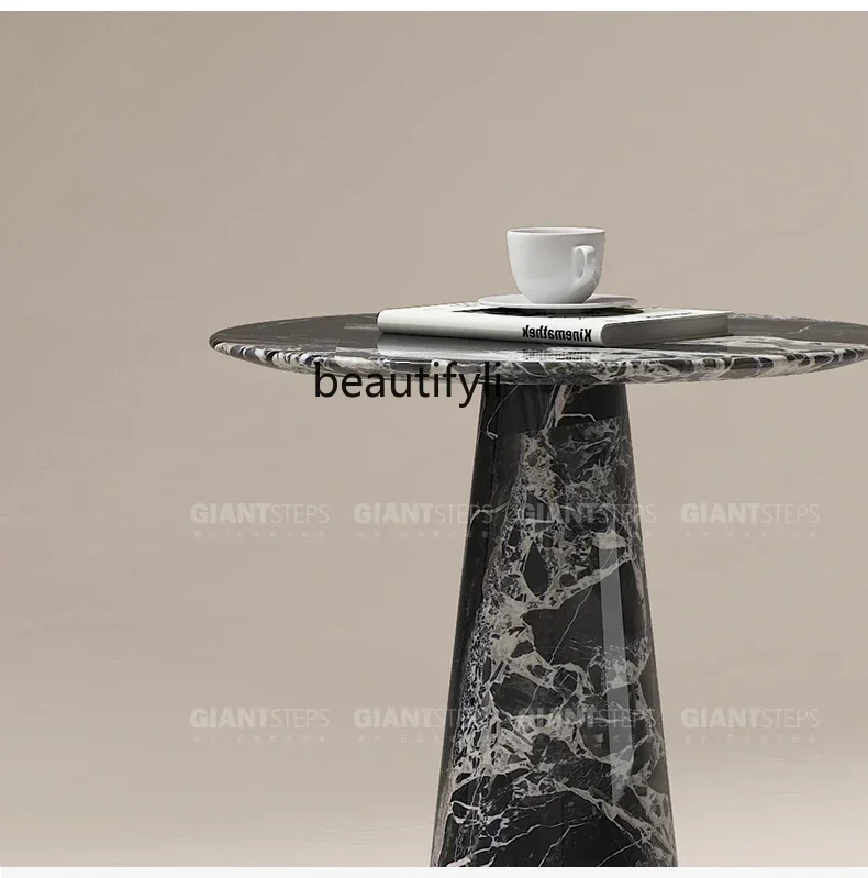 

yj9 Nordic Marble Living Room Coffee Table Small Apartment Light Luxury Postmodern Side Table Italian Minimalist