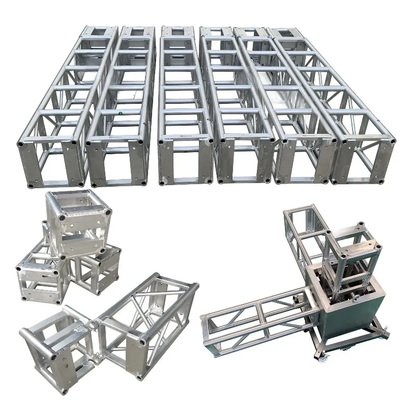 

Custom Triangle Square Spigot Concert Design DJ Lighting Concert Backdrop Roof Stage Box Aluminum Screw Bolt Plate Truss
