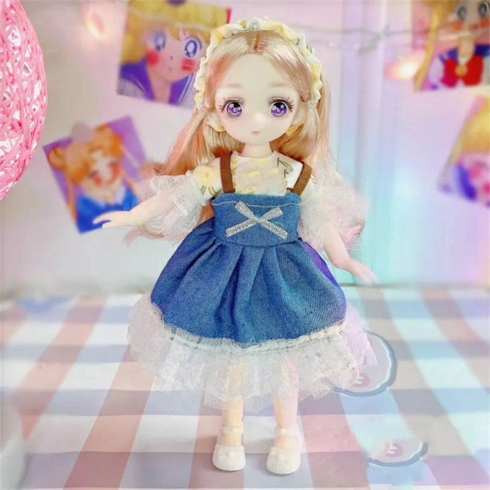 

с одеждой Кукла BJD с одеждой 3D глаза Одевание Имитация глазной петли Кукла Съемные суставы Имитация глаз