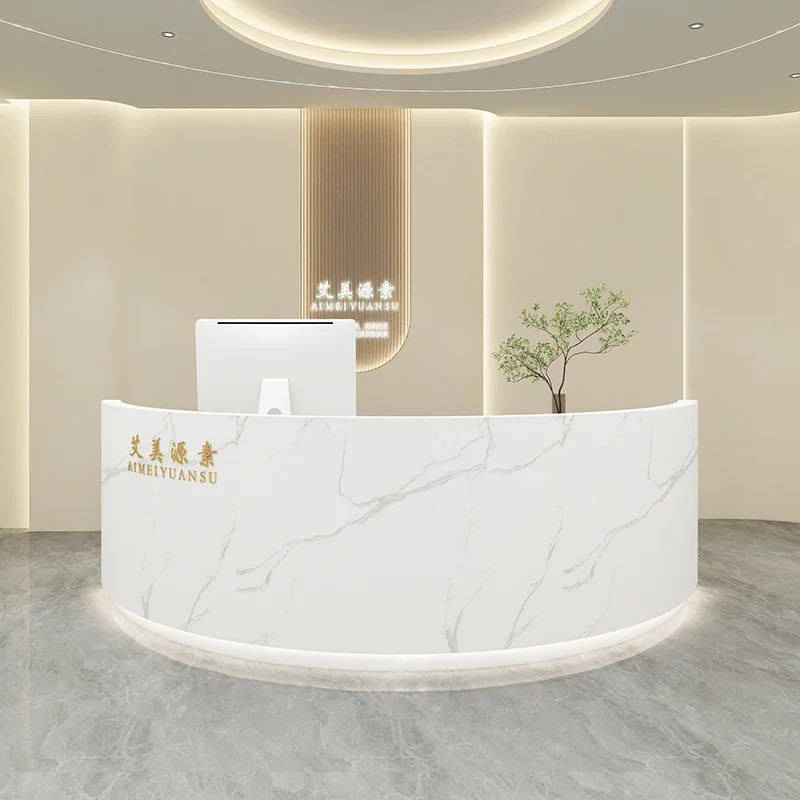 Executive Office Furniture Advanced Desk Customer Center Reseption Elegant Front Reception Recepcja Table Clothes Beauty