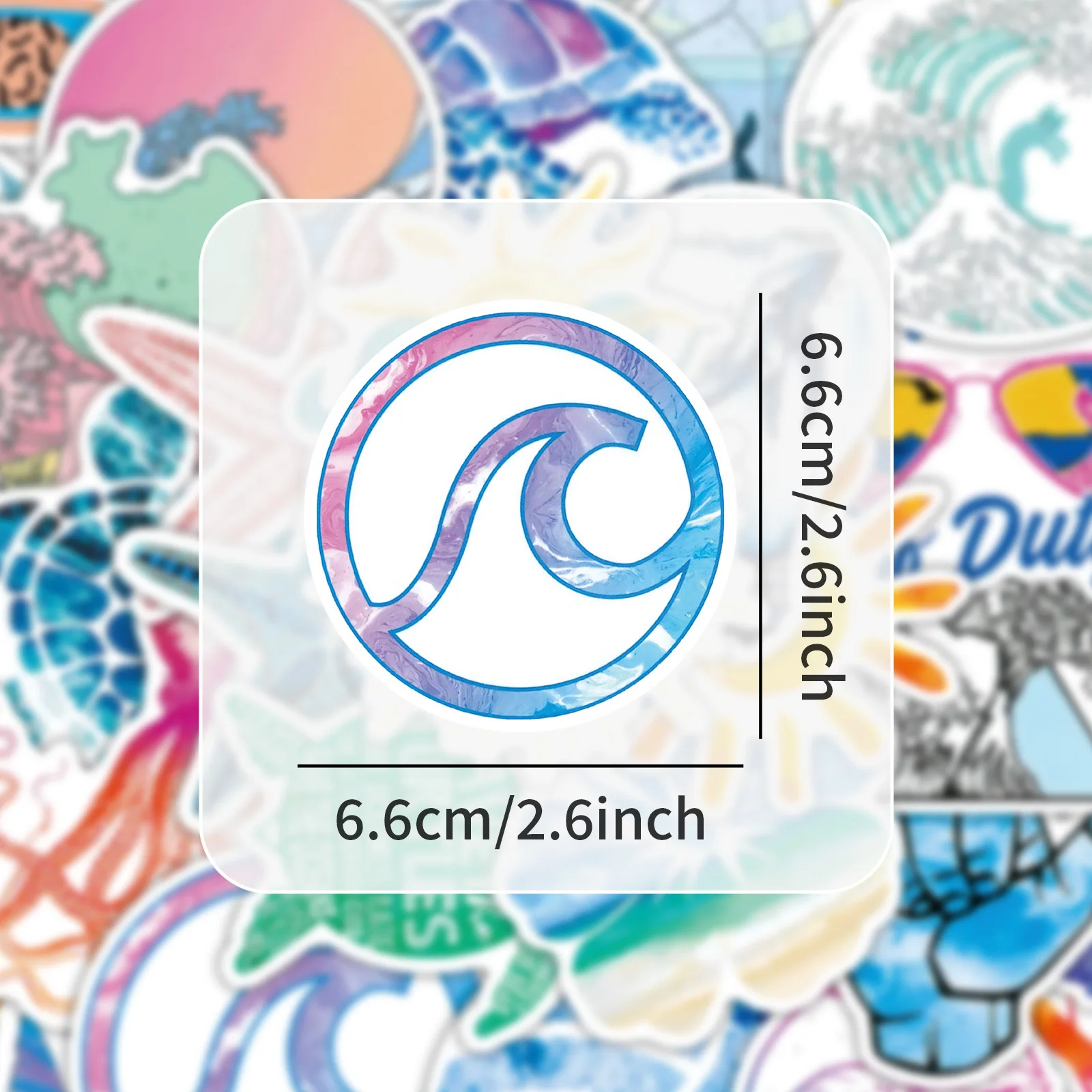 10/30/50pcs Summer Beach Stickers Surfing Sea Turtle VSCO Blue Laptop Fridge Phone Skateboard Suitcase Decal Graffiti Sticker F5
