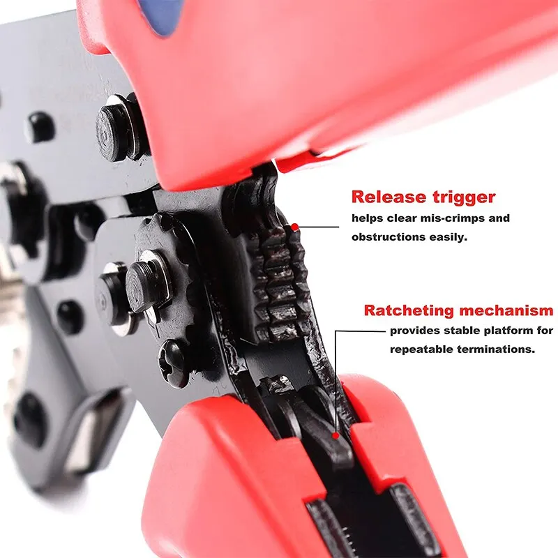 SN58B Crimping Pliers Crimping Wire Ferrule Serrated Ratchet Crimping Kit Wire Terminal Crimper Connector Pliers 1PC