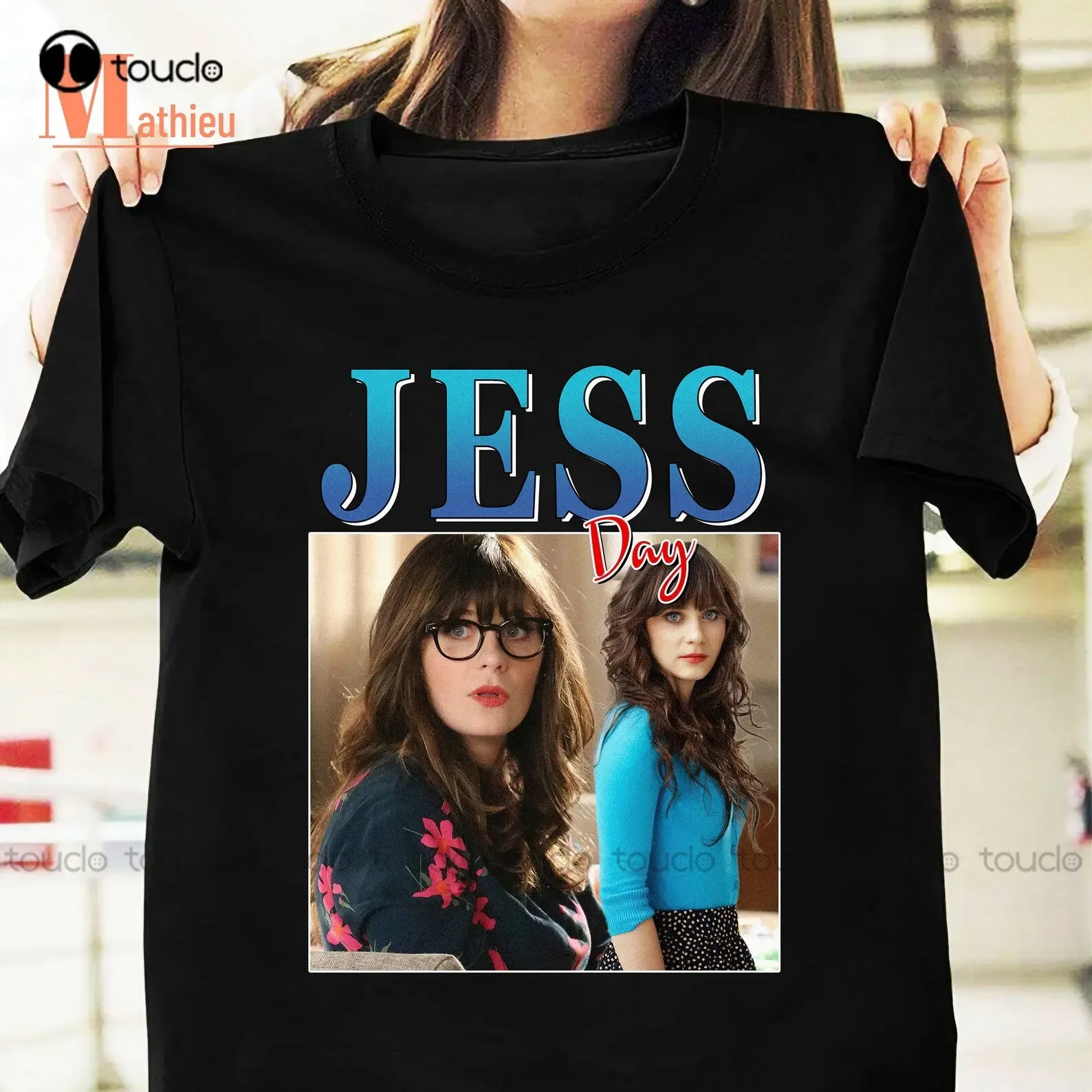 

Футболка Jess Day New Girl TV Series Рубашка Zooey Deschanel Рубашка 2XL Рубашки для мужчин Xs-5Xl Рождественский подарок Футболка с принтом Уличная одежда