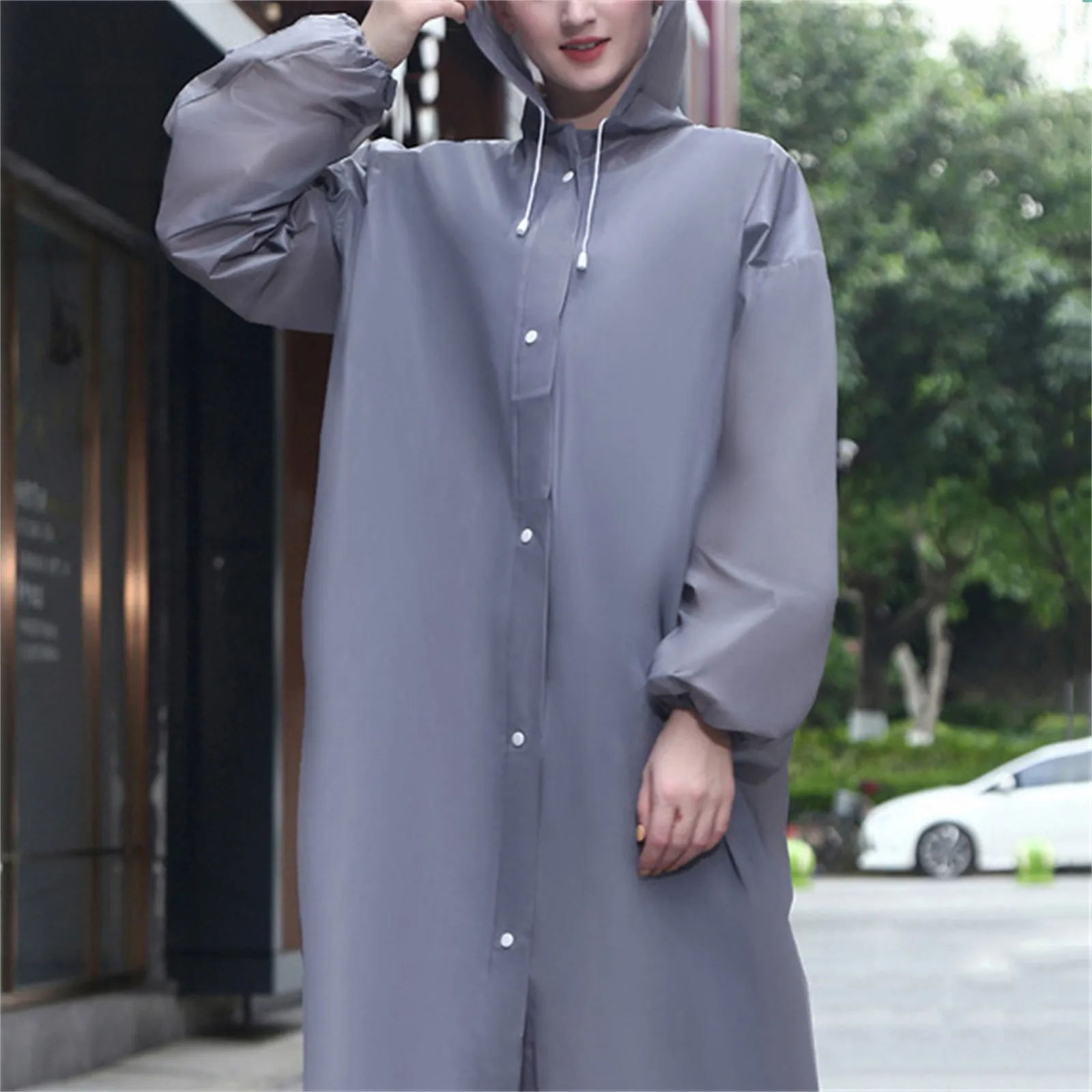 جديد للجنسين الرياح مقاوم للماء قابلة لإعادة الاستخدام معطف واق من المطر خفيفة الوزن مقنعين طويل كامل الجسم المعطف في الهواء الطلق الطوارئ العملي المطر والعتاد