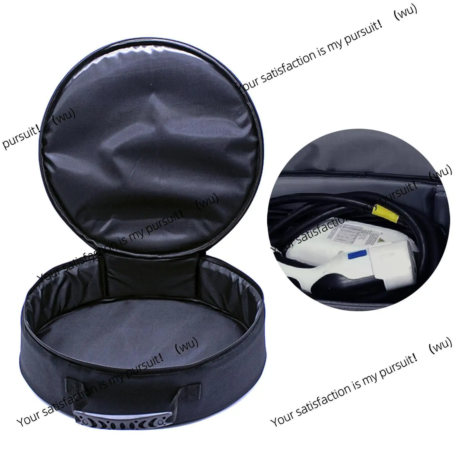 Waterproof EV cable bag charger storage bag Zipper closure Oxford cloth