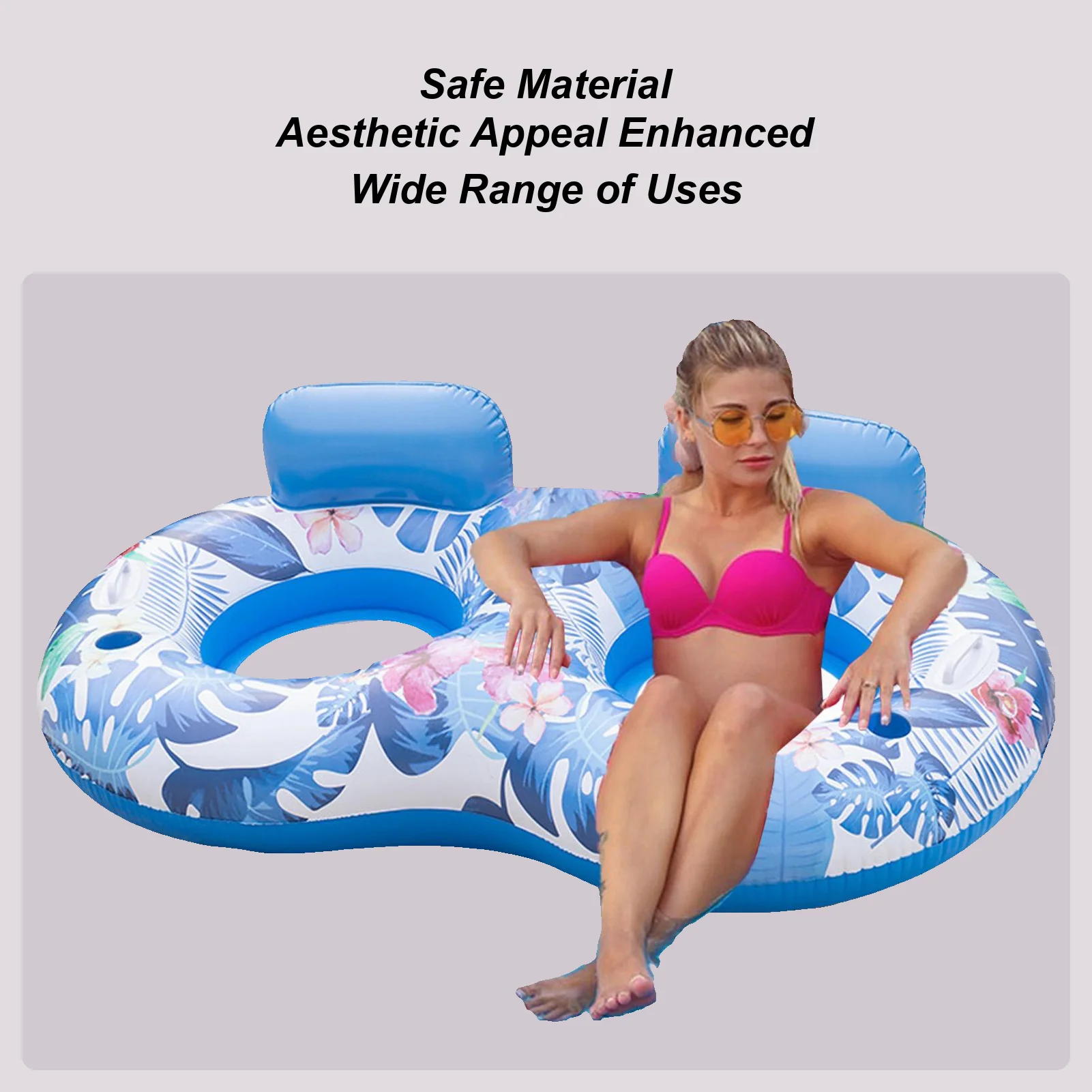 

Pool Lounger Float Portable Pool Lounge Blow Up Outdoor Toy For Men Women Summer Vacation Beach River Boat Trip Swimming