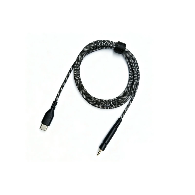96BA geflochtenes Headset-Kabel, USB C auf 2,5 mm Kabel für GSP350 GSP500/600/670 Kopfhörer für Gaming-Voice-Chat, Heimarbeit – Detail 1
