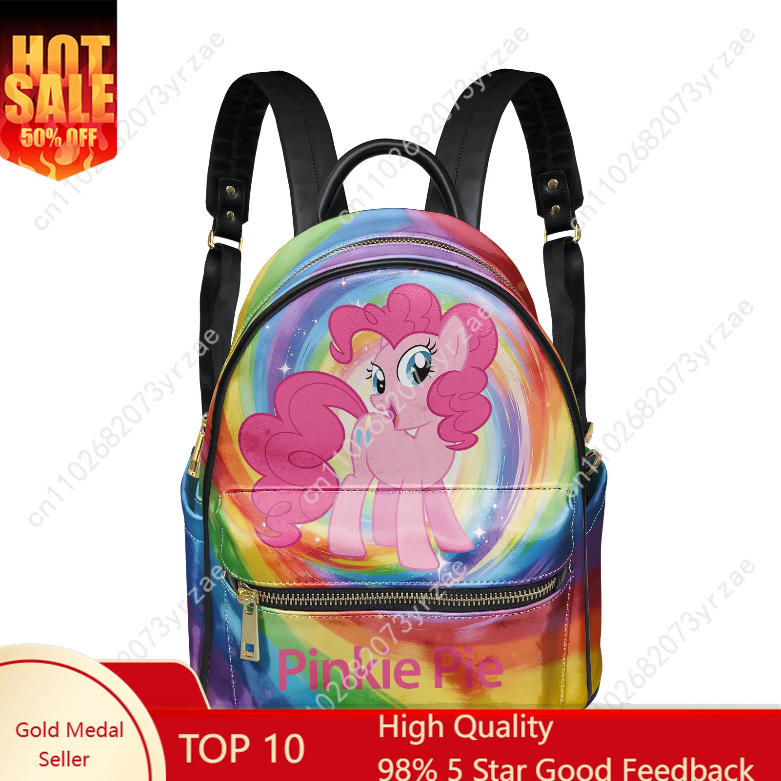 

Pinkie Pie Backpacks Mens Womens Knapsack My Little Pony Friendship Is Magic Backpack Custom Daypacks Cosplay Bag