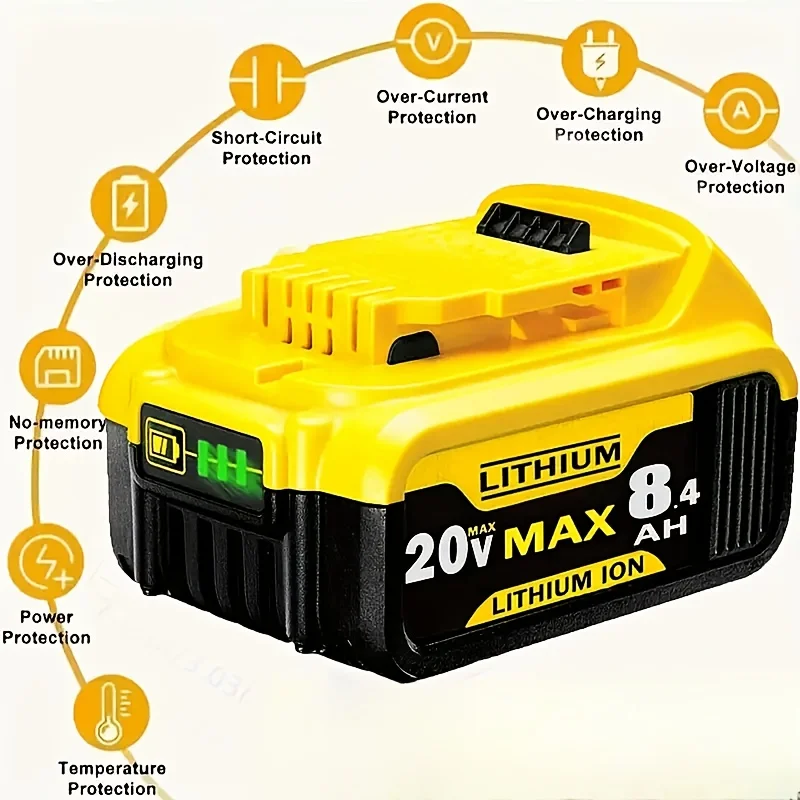 Remplacer DeWei 20V 8.4Ah DCB205 Perceuse À Main Outil Électrique 18650 Batterie Au Lithium DCB206-2 DCB205-2 DCB205