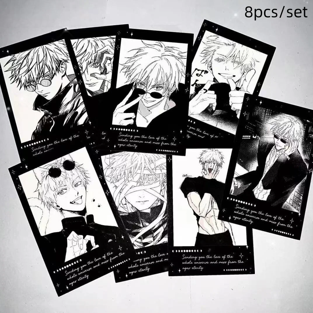 Anime Figure Jujutsu Kaisen Gojo Satoru Geto Suguru Fushiguro Megumi 3inch  Small Card  Photo Cards DIY Postcard Bookmark Gifts