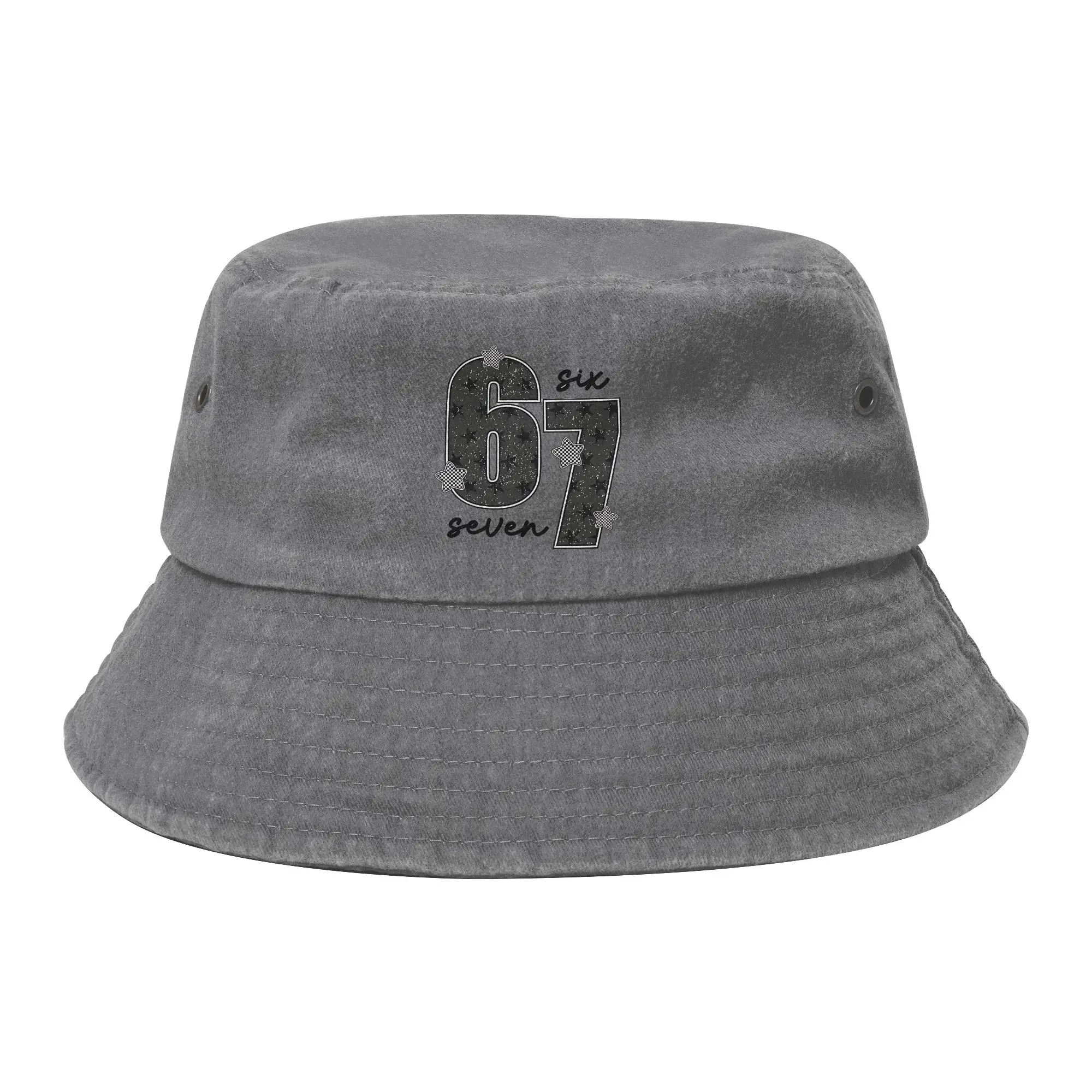Six Seven 67 Meme Funny Saying Bucket Hats for Women Men Beach  Distressed Denim Sun Hat UV Protection for Outdoor Fisherman Cap