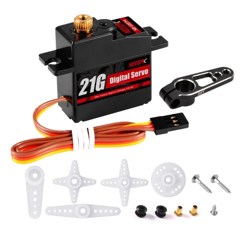 【NEW USER EXCLUSIVE】NEEBRC For 1/14 1/16 RC Crawler Car Upgrade Part- Digital Mini Servo Motor 21G Micro Servo High Torque With