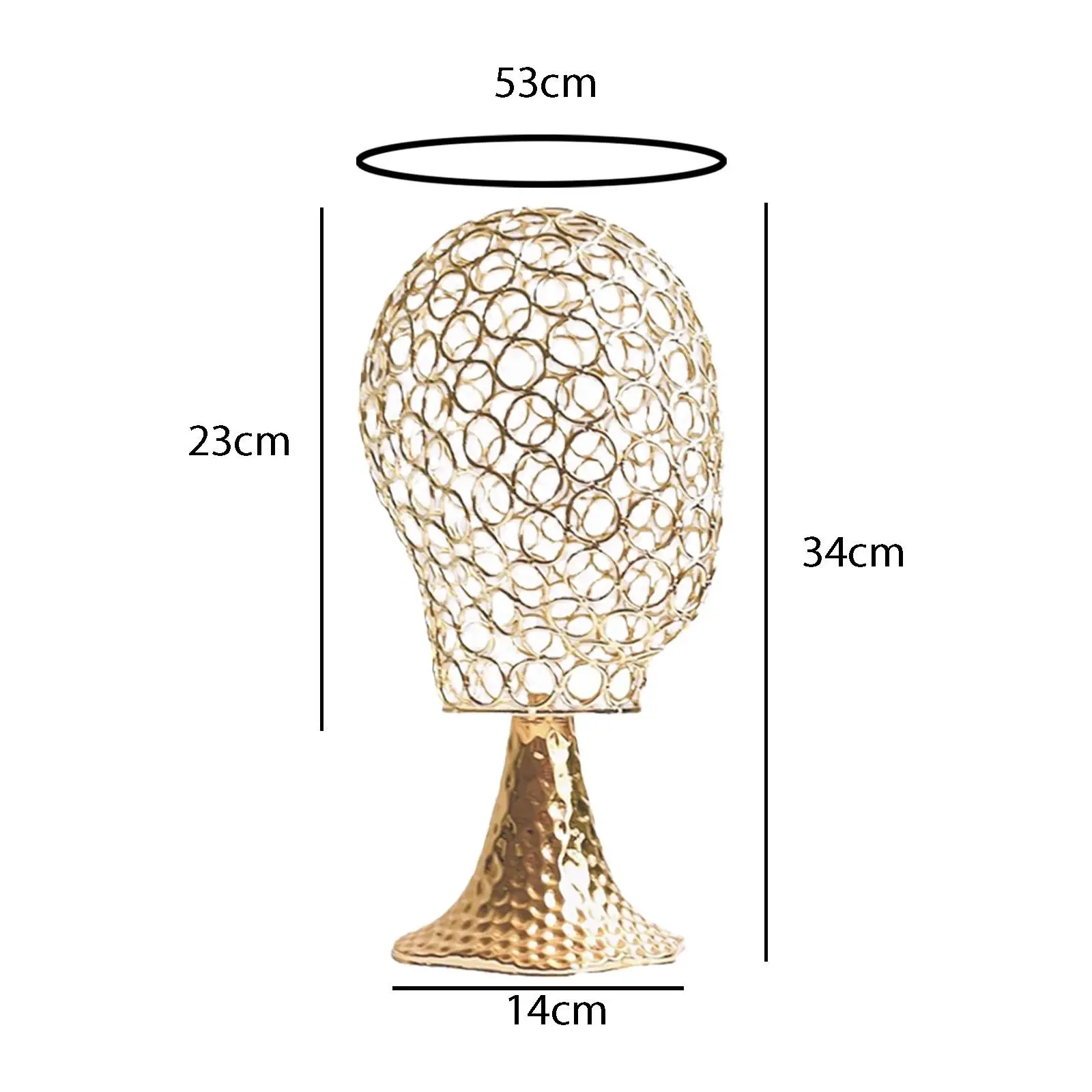 Hat Display Holder Wig Holder Metal Hat Stand Caps Storage Rack Hairpiece Display Rack Luxury for Travel Barbershop Home Wig