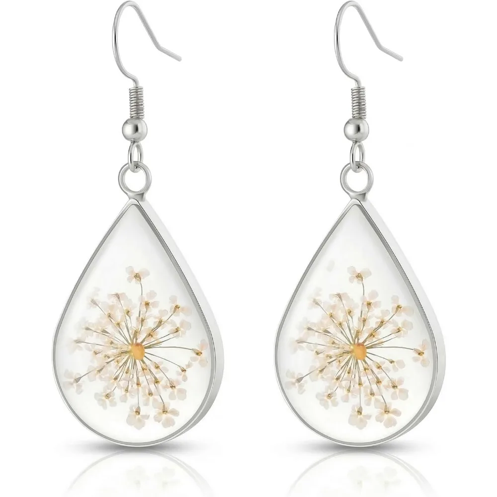 

Real Flower Earrings Handmade with Pressed Blooms Christmas Gift for Her Nature Inspired Jewelry
