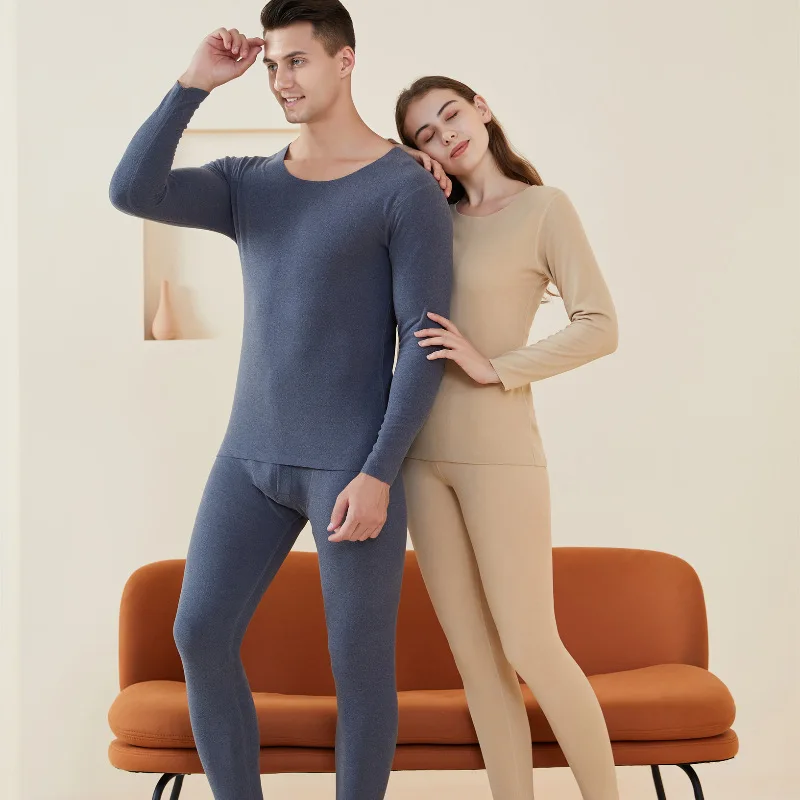 

Men's Thermal Underwear Men Winter Long Johns Thermal Clothing AB Surface Plus Velvet Thickened Thermal Underwear For Men Women