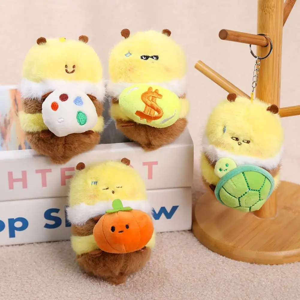 Uroczy pluszowy breloczek w kształcie pszczoły miodnej, miękka zabawka dla dzieci, uroczy prezent urodzinowy dla chłopców, dziewcząt, przyjaciół, dla par.