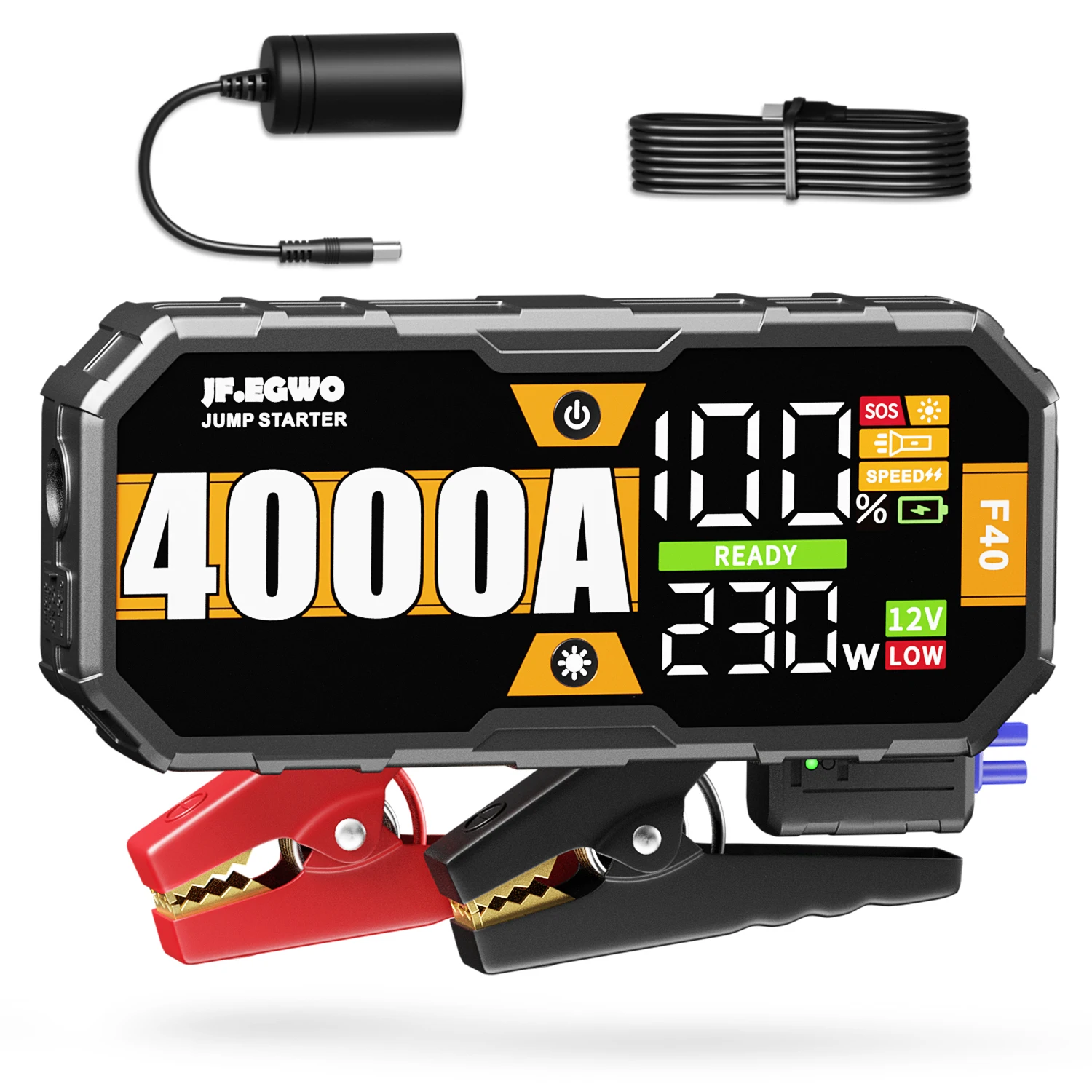 Car high power jump starter 12V 4000A peak current car for emergency car battery jump starter