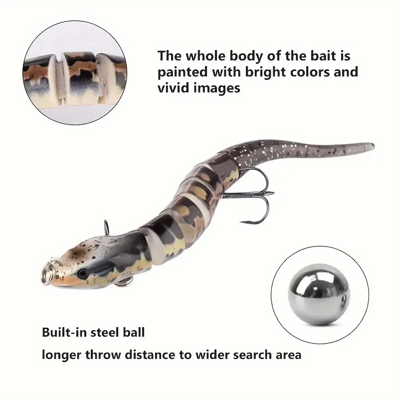 1pc Multi Segment Swimbait, Fishing hard And Fishing Soft Slow Sinking Bass Fishing Lure, Fishing Tackle For Freshwater Saltwate