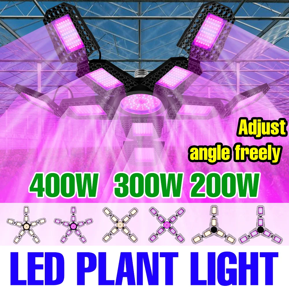 

Светодиодная лампа полного спектра 400 Вт E27/E26 для выращивания растений, теплиц, овощей, комнатных цветов, гидропоники