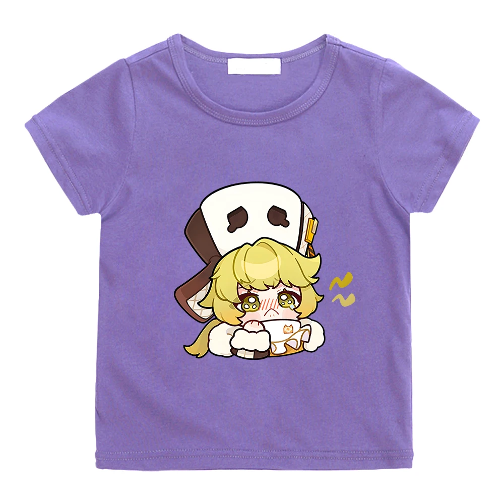 Honkai Star Rail Hookt-Shirt Jungen und Mädchen Spiel Cartoon T-Shirt Baumwolle hochwertige Sommer T-Shirts lässige O-Neck Tops