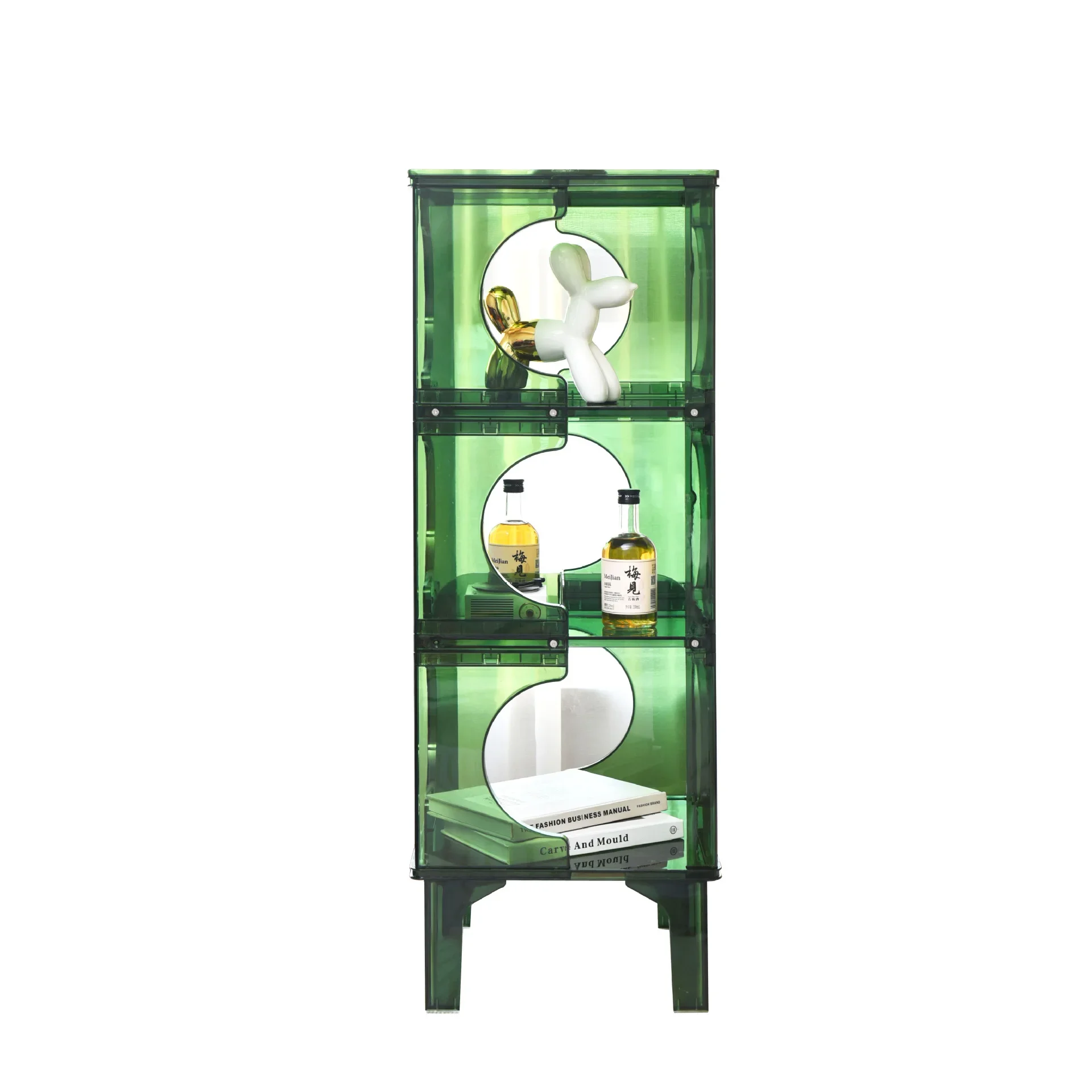 Transparent acrylic side cabinet, modern simple bedside table, Nordic design4