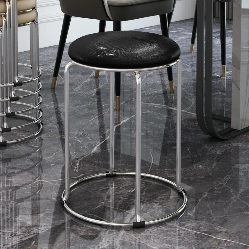 Nordic Dining Chair Furniture Modern Bar Stools Metal Floor Table Chairs Stool Industrial Kitchen Meuble Salon Lounge Chaise - zdjęcie 1