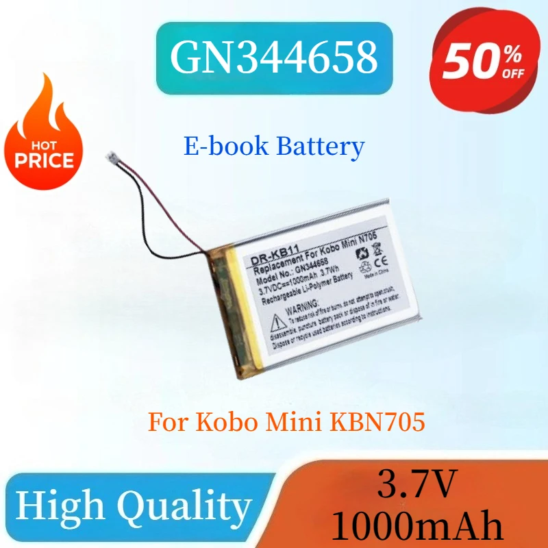 

Brand New E-book Reader Battery DR-KB11 GN344658 3.7V 1000mAh For Kobo Mini KBN705 Replaceable Li-Polymer Batteries