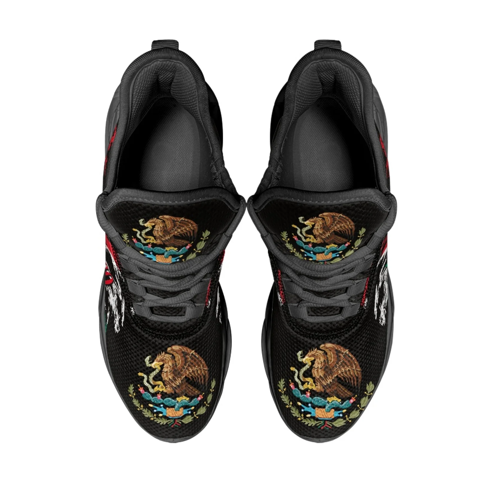 PENSTROLL Mexican Eagle Print Comfortable Men's Running Shoes Fashion Sneakers for Walking Non Slip Athletic Shoes