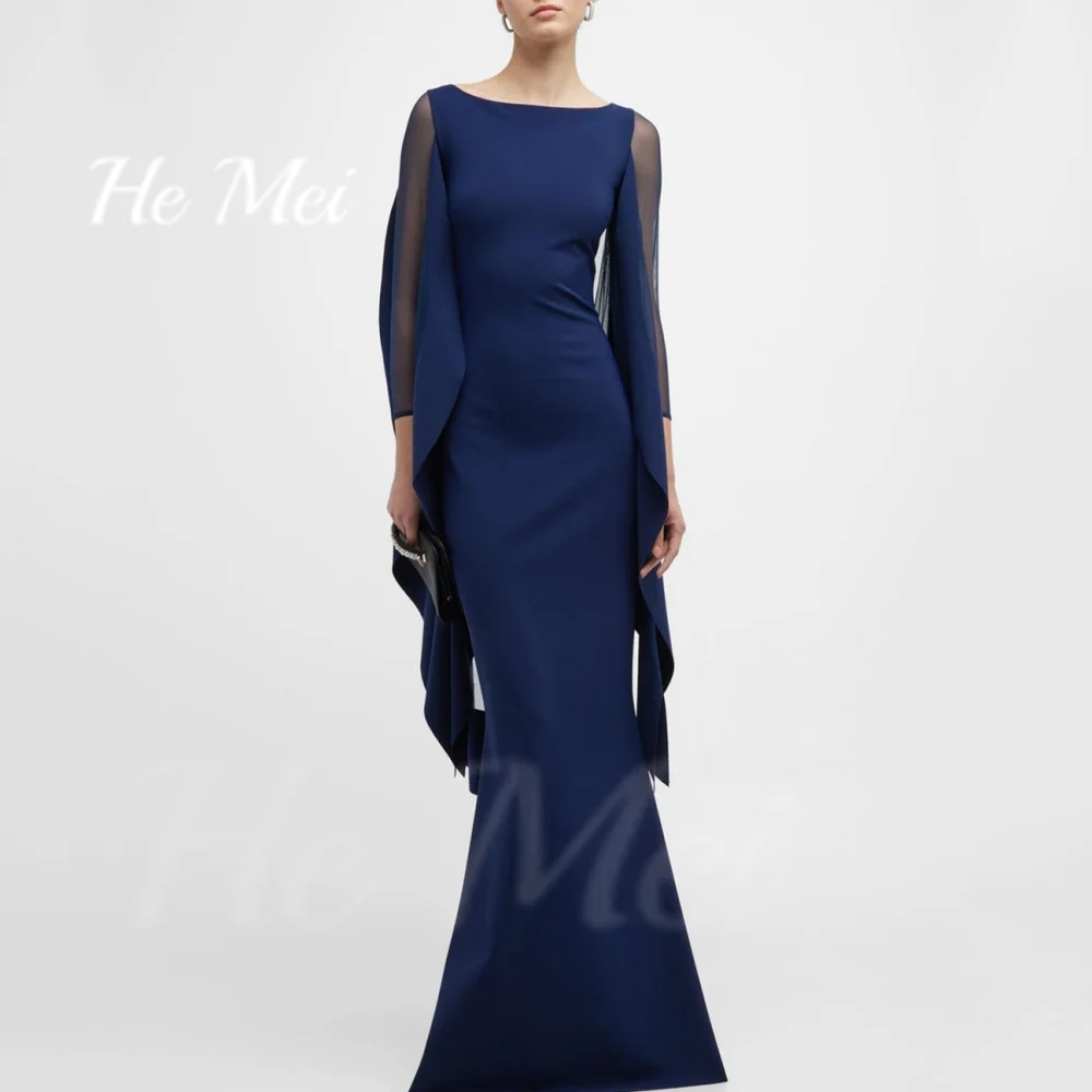 

Elegant Women Gowns Mermaid Formal Occasion Dress Long Sleeve Floor Length Mother Dresses Vestidos De Fiesta Elegantes 2024