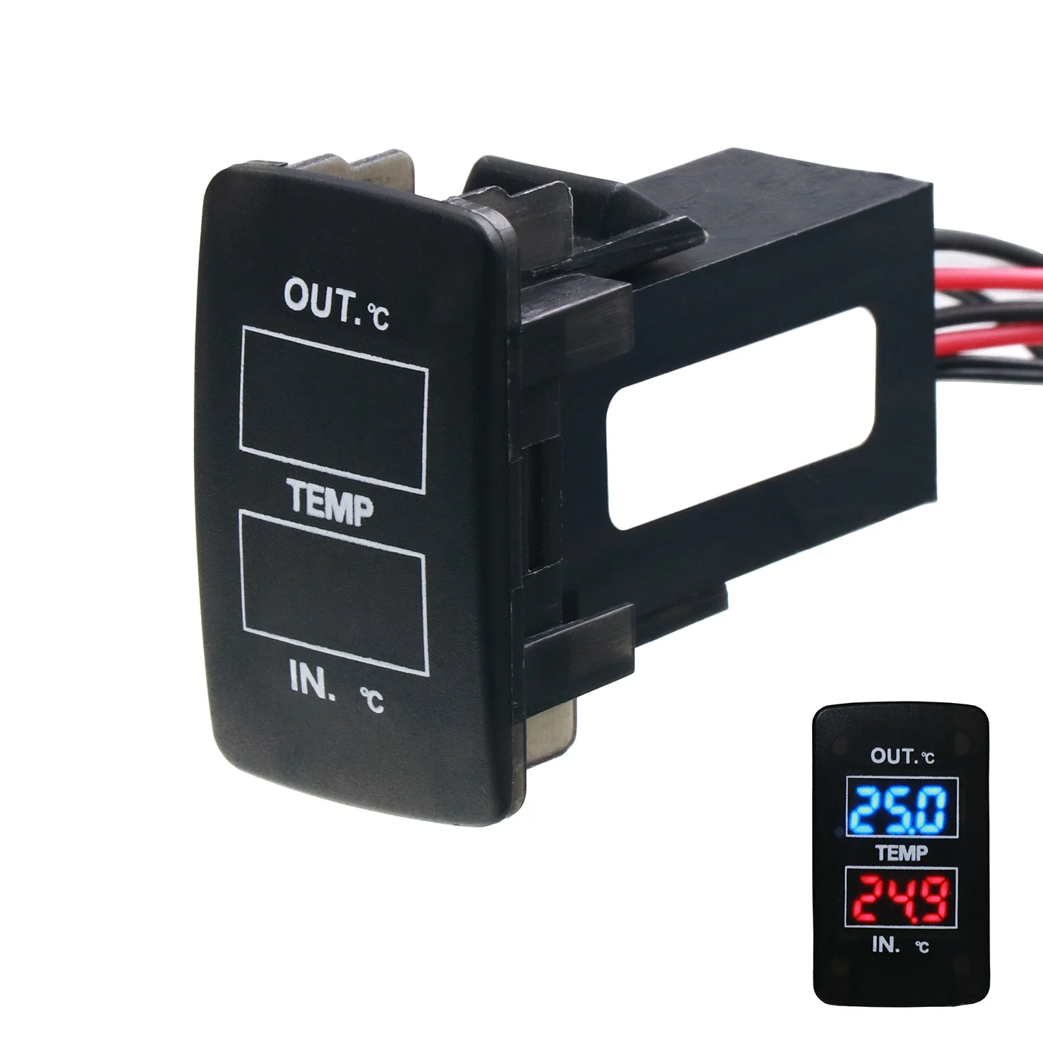Dual Temperature Display Inside Outside Sensor For HONDA Civic CRV Fit Jazz City Accord