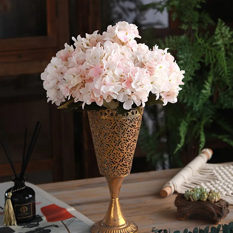 ดอกไฮเดรนเยียผ้าไหมประดิษฐ์ 1/3 ชิ้น สำหรับงานแต่งงาน ช่อดอกไม้เจ้าสาว ตกแต่งบ้าน แจกัน ห้อง สวน ผนัง เทศกาล ของขวัญ DIY ของตกแต่ง ขายดี