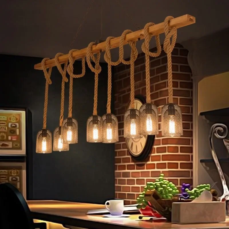 ABEL American Country Pendant Lamp Retro Creativity Plant Music Restaurant Cashier Counter Bar Cafe Milk Tea Shop Chandelier