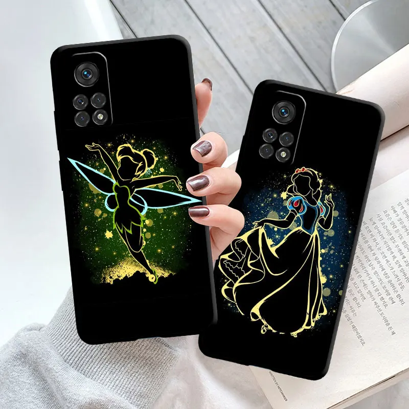 Coque de téléphone souple noire Elsa Ariel princesse Disney, pour Xiaomi Mi Poco X3 NFC 11 Lite 11T Pro X4 10T 12 9T M3 F1 C40 X5 M5