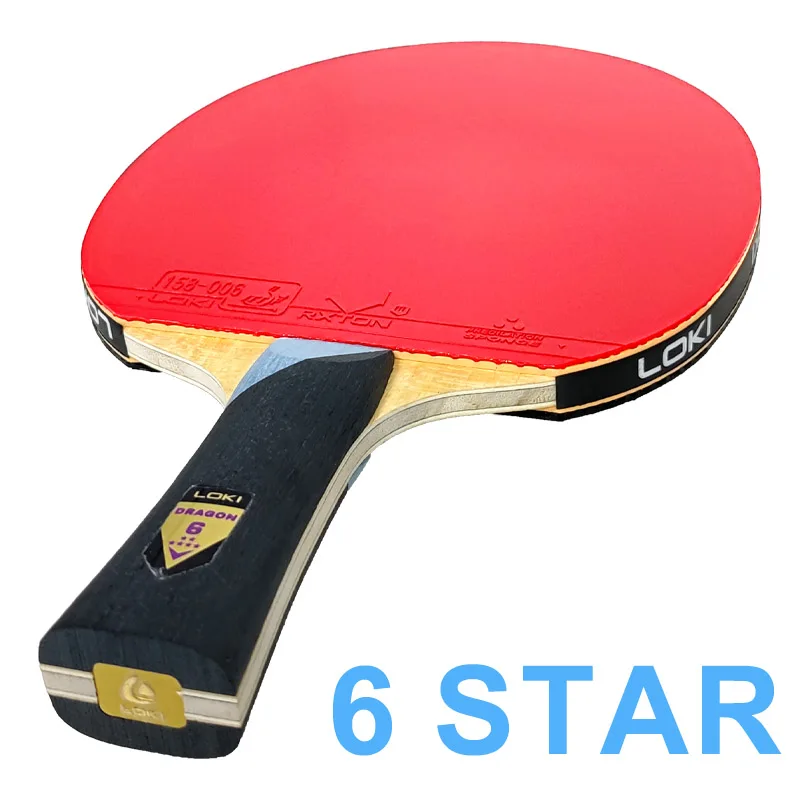 Raquete de tênis de mesa loki original série dragão raquete de ping pong paddle bat profissional 6/7/8/9/10 estrelas para todos os jogadores de nível