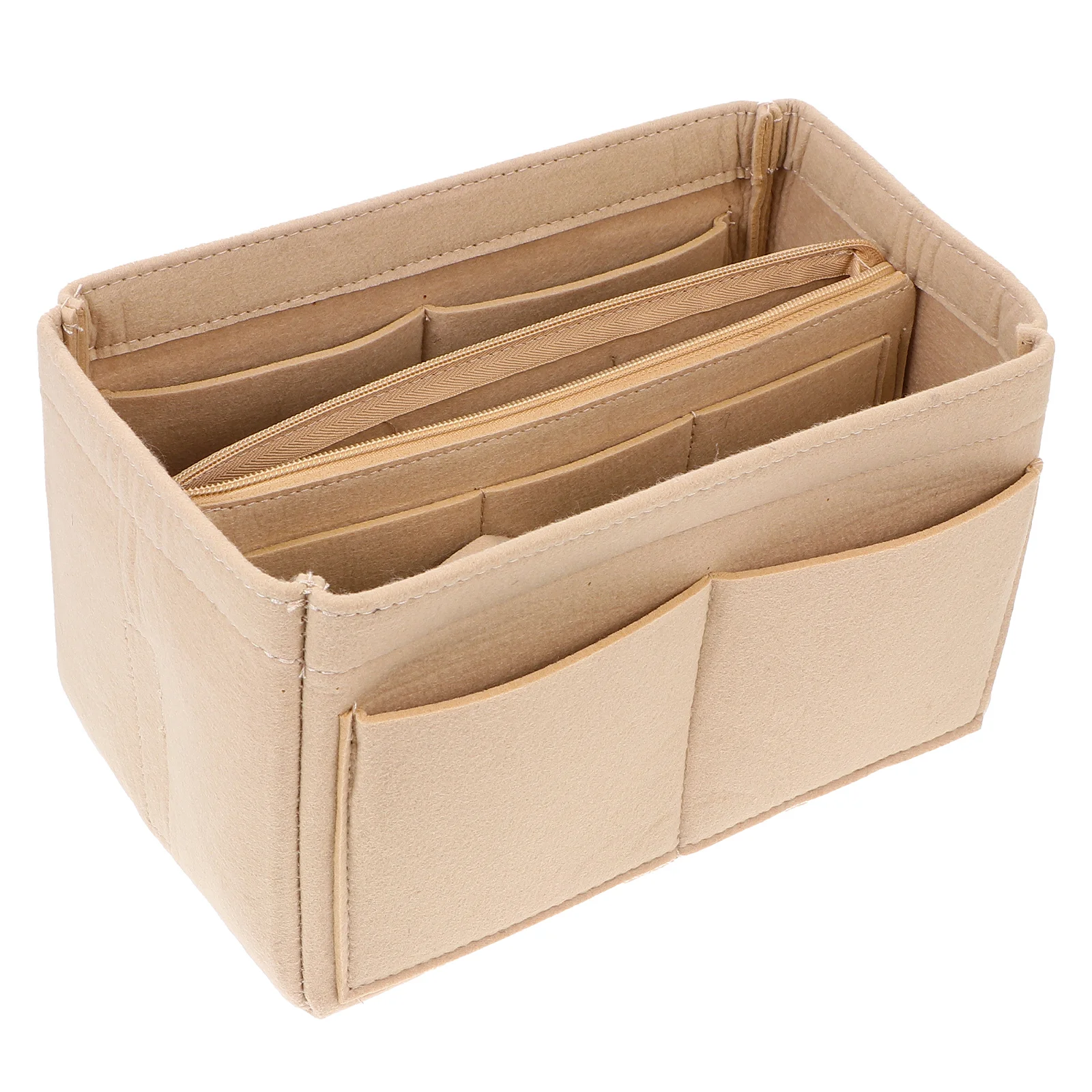 

1Pcs Detachable Felt Bag Lightweight Durable Makeup Organizer Large Capacity Pouch Stationery Container